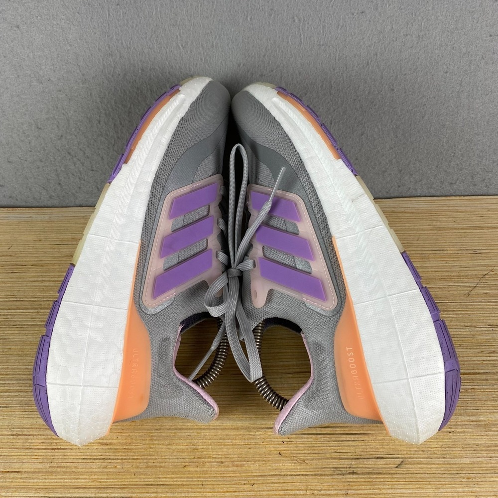 Adidas UltraBoost Light Grey Violet Fusion Womens 8 Running Training Shoes - Picture 5 of 10